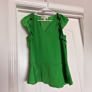 Michael Kors Emerald Ruffle Sleeve Blouse